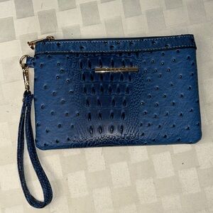 Dasein Elegant Blue Textured Wristlet Clutch